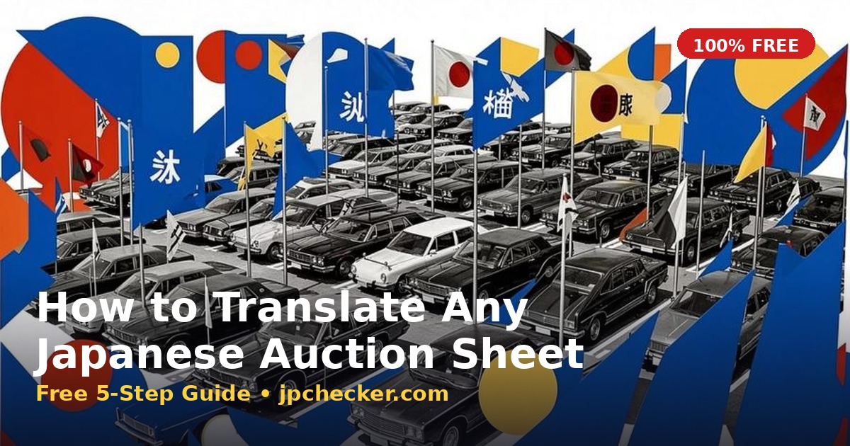 How to Translate a Japanese Auction Sheet: Free 5-Step Guide (2026)