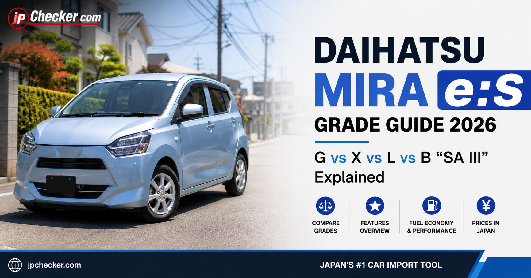 Daihatsu Mira e:S Grade Guide 2026: G vs X vs L vs B "SA III" Explained